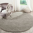 thumbnail image 1 of SAFAVIEH Lavena Solid Plush Shag Area Rug, Light Grey, 6'7" x 6'7" Round, 1 of 8