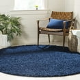 thumbnail image 1 of SAFAVIEH Lavena Solid Plush Shag Area Rug, Navy, 6'7" x 6'7" Round, 1 of 8