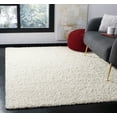thumbnail image 1 of SAFAVIEH Lavena Solid Plush Shag Area Rug, White, 4' x 6', 1 of 7
