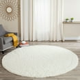 thumbnail image 1 of SAFAVIEH Lavena Solid Plush Shag Area Rug, White, 6'7" x 6'7" Round, 1 of 7