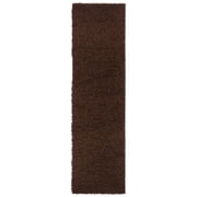 SAFAVIEH Lavena Solid Plush Shag Runner Rug, Brown, 2'3\" x 8'