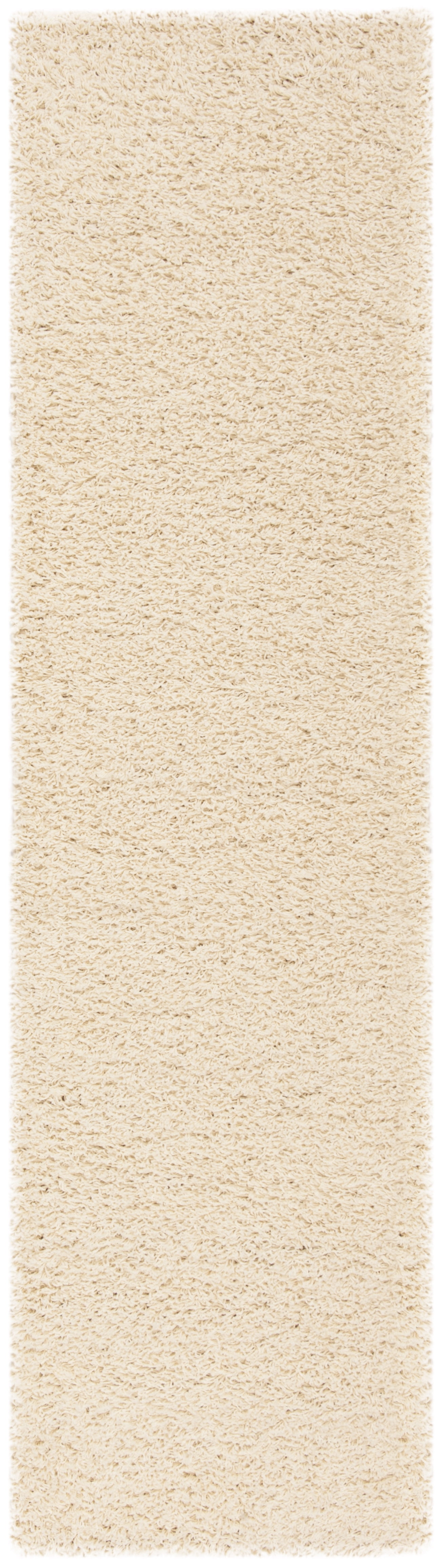 Ivory Luxe Hand-Knotted Shag Runner Rug - 2'3" x 8'