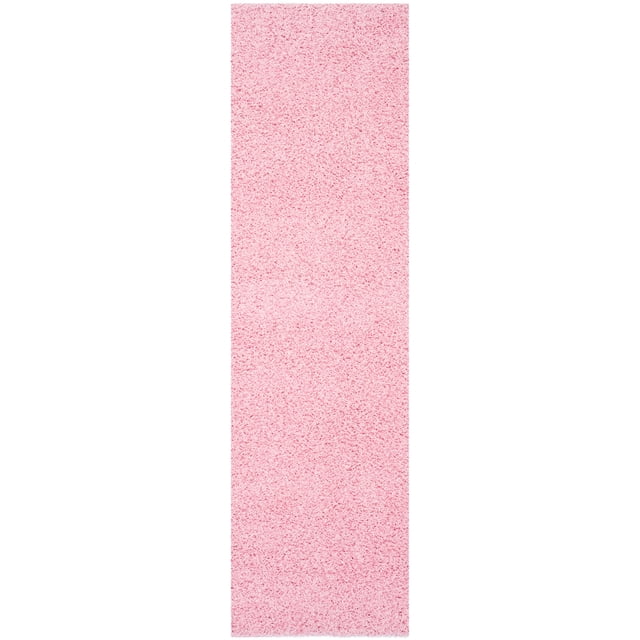 SAFAVIEH Lavena Solid Plush Shag Runner Rug, Pink, 2'3" x 8'