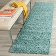 thumbnail image 1 of SAFAVIEH Lavena Solid Plush Shag Runner Rug, Seafoam, 2'3" x 8', 1 of 7
