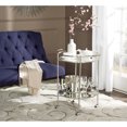 thumbnail image 1 of SAFAVIEH Lavinia Round 2-Tier Modern Bar Cart with Casters, Silver/Mirror, 1 of 5