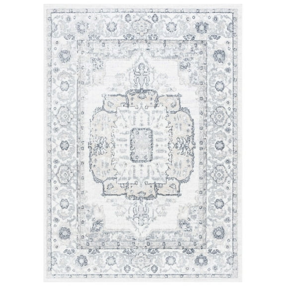 SAFAVIEH Layla Brenton Oriental Area Rug, Ivory Grey/Charcoal, 8' x 10'