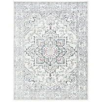 SAFAVIEH Layla Clayton Oriental Area Rug, Ivory Grey/Charcoal, 8' x 10'