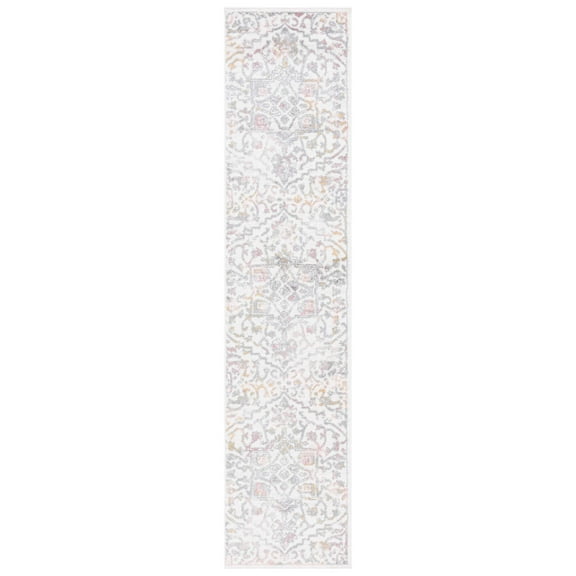 SAFAVIEH Layla Dania Oriental Runner Rug, Ivory Grey/Pink, 2'2" x 9'