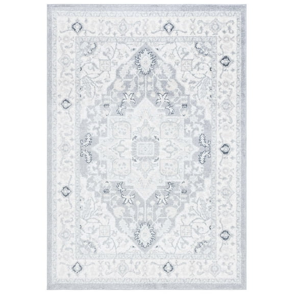 SAFAVIEH Layla Darrell Oriental Area Rug, Ivory Grey/Charcoal, 4'5" x 6'5"