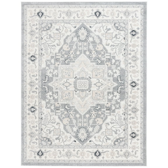 SAFAVIEH Layla Darrell Oriental Area Rug, Ivory Grey/Charcoal, 8' x 10'