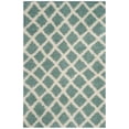 thumbnail image 1 of SAFAVIEH Layla Geometric Plush Shag Area Rug, Seafoam/Ivory, 6' x 9', 1 of 5