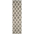 thumbnail image 1 of SAFAVIEH Layla Geometric Plush Shag Runner Rug, Grey/Ivory, 2'3" x 8', 1 of 6