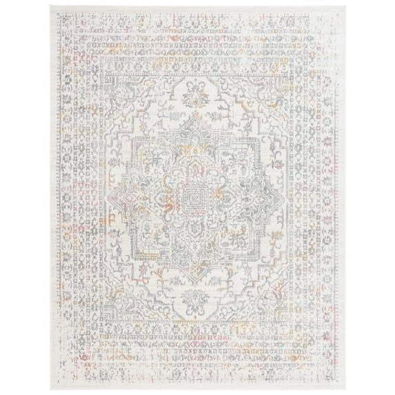 SAFAVIEH Layla Janine Oriental Area Rug, Ivory Grey/Pink, 8' x 10'
