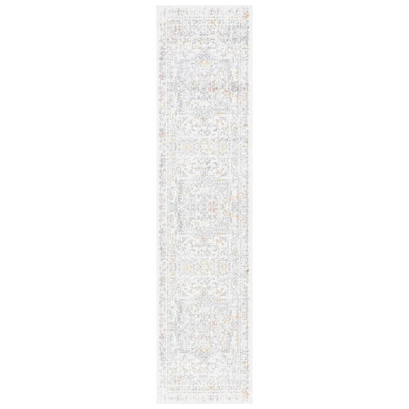 SAFAVIEH Layla Janine Oriental Runner Rug, Ivory Grey/Pink, 2'2" x 9'