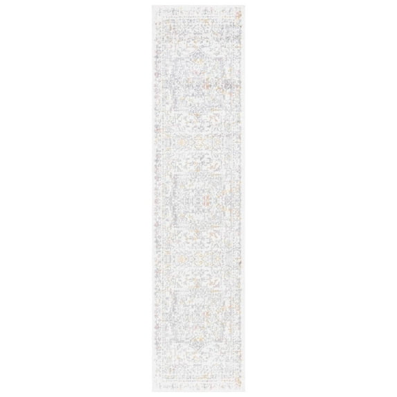 SAFAVIEH Layla Janine Oriental Runner Rug, Ivory Grey/Pink, 2'2" x 9'