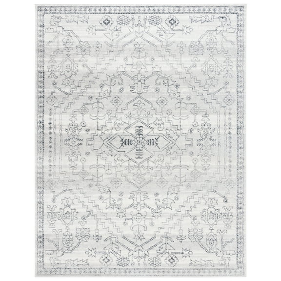 SAFAVIEH Layla Kenrick Oriental Area Rug, Ivory Grey/Charcoal, 8' x 10'