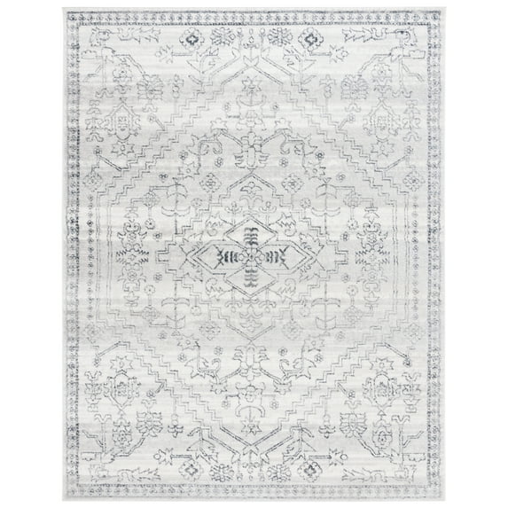 SAFAVIEH Layla Kenrick Oriental Area Rug, Ivory Grey/Charcoal, 8' x 10'