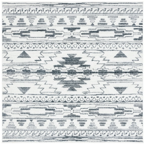 SAFAVIEH Layla Lucille Oriental Area Rug, Ivory/Grey, 6'7" x 6'7" Square