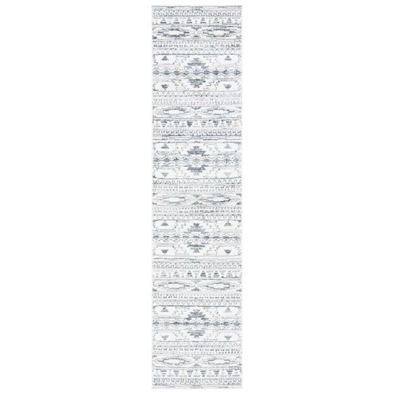 SAFAVIEH Layla Lucille Oriental Runner Rug, Ivory/Grey, 2'2" x 9'