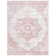 SAFAVIEH Layla Yorick Oriental Area Rug, Ivory Grey/Pink, 8 x 10