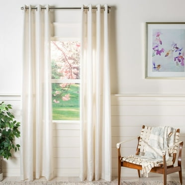 SAFAVIEH Layland Glam Grommet Curtain Window Panel, 52" x 96", Beige