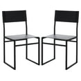 thumbnail image 1 of SAFAVIEH Layne Modern Style Dining Chairs, Black, Set of 2 (18 in. W x 18.8 in. D x 35 in. H), 1 of 13