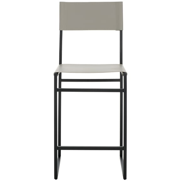 SAFAVIEH Layne Scandinavian Counter Stool, Light Grey/Black (18 in. W x 18 in. D x 47 in. H)