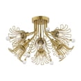 thumbnail image 1 of SAFAVIEH Leandra 19 in. Glam 8-Light Gold Iron Mount Light with Shade, 1 of 8