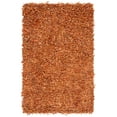 thumbnail image 1 of SAFAVIEH Leather Dimitri Solid Shag Area Rug, Orange, 3' x 5', 1 of 8