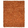 thumbnail image 1 of SAFAVIEH Leather Dimitri Solid Shag Area Rug, Orange, 8' x 10', 1 of 8