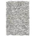 thumbnail image 1 of SAFAVIEH Leather Shag Dimitri Solid Area Rug, Grey/White, 2' x 3', 1 of 3