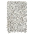 thumbnail image 1 of SAFAVIEH Leather Shag Dimitri Solid Area Rug, Grey/White, 3' x 5', 1 of 3