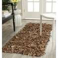 thumbnail image 1 of SAFAVIEH Leather Shag LSG511K Hand-knotted Brown Rug, 1 of 6