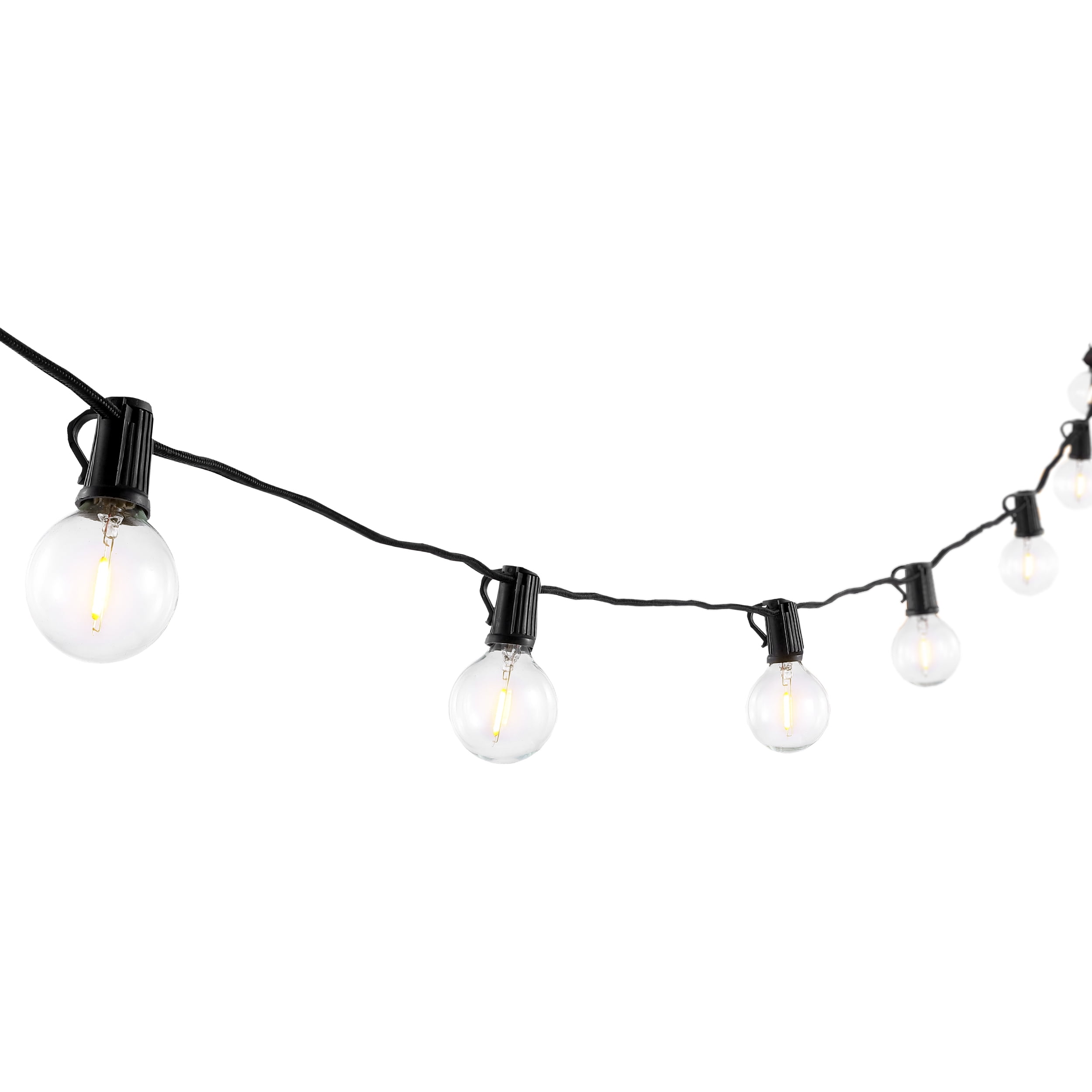 Leigh 10-Foot Black LED Outdoor Globe String Lights