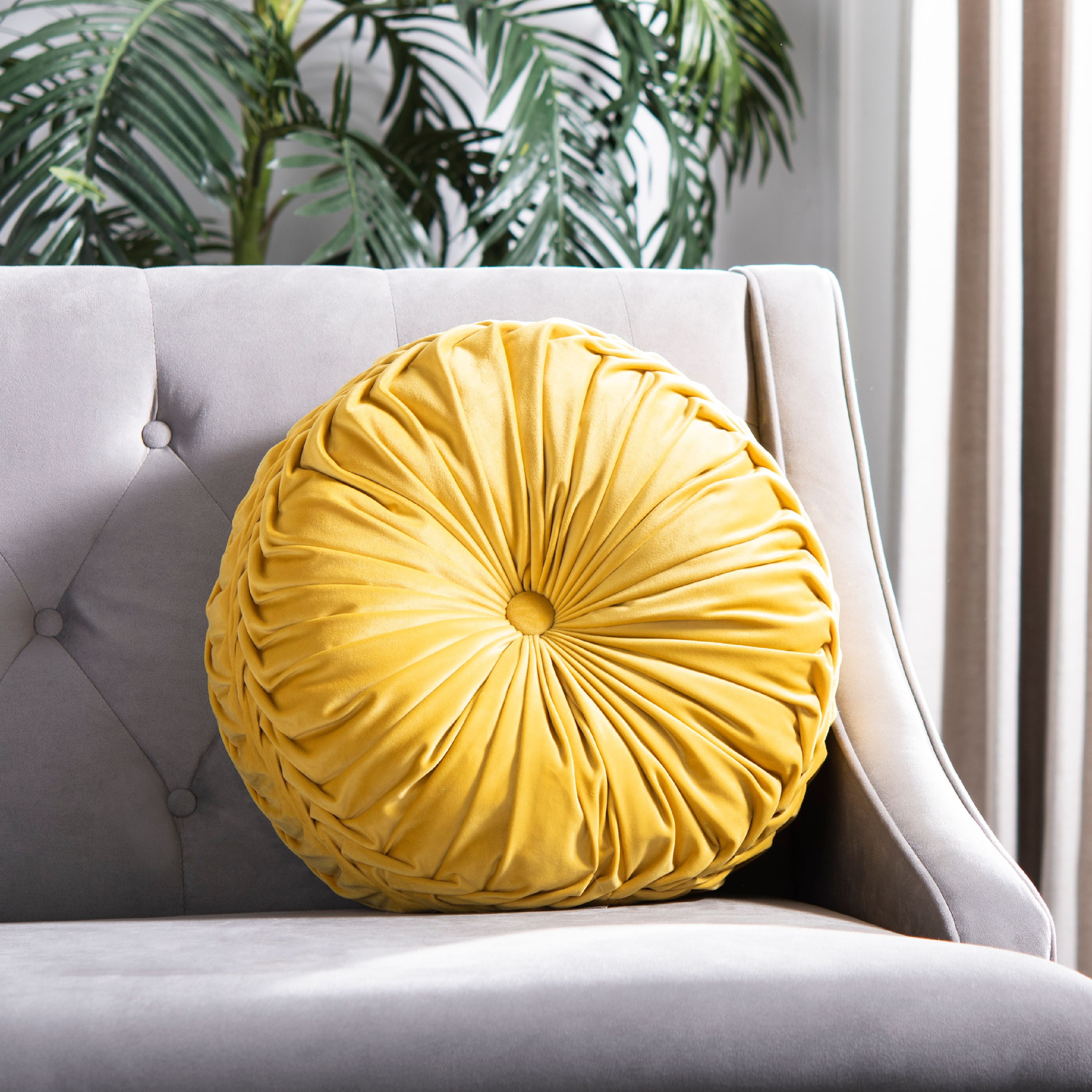Mustard yellow pillows sales