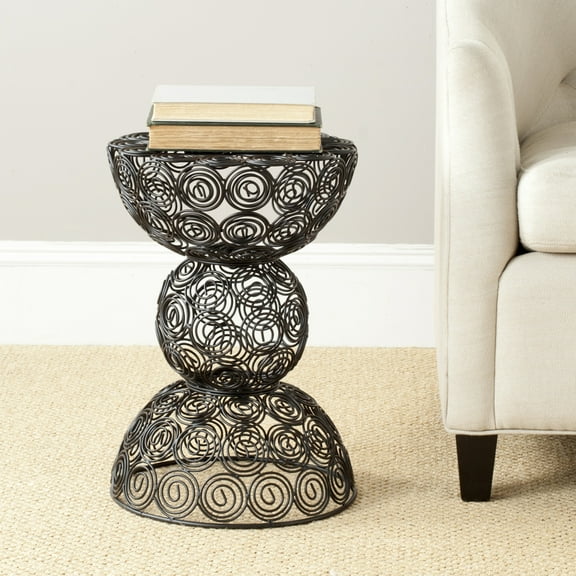 SAFAVIEH Leila Iron Wire Stool Black