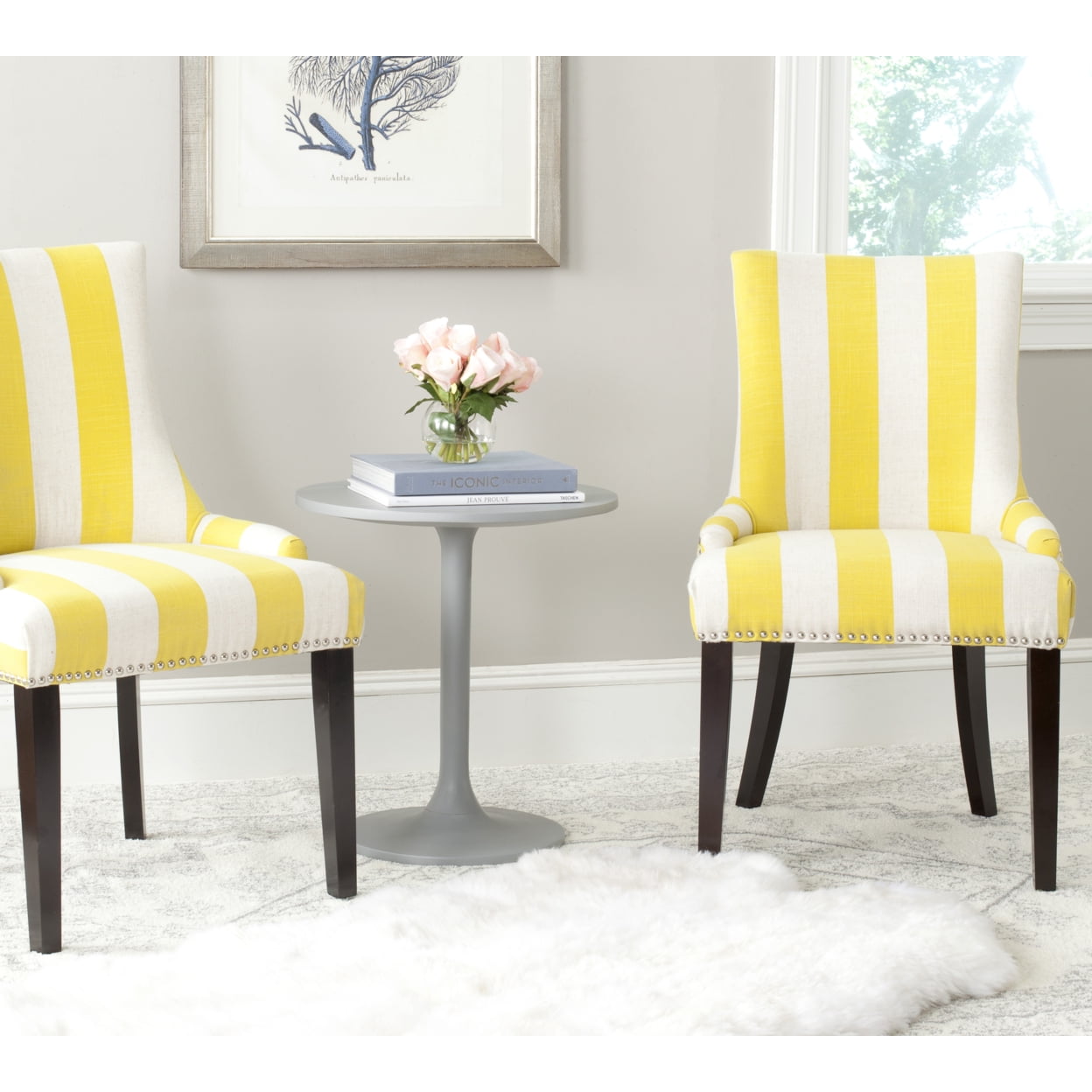 Safavieh SAFAVIEH Lester 19 H Awning Stripes Dining Chair Set of