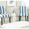 thumbnail image 1 of SAFAVIEH Lester 19" H Contemporary Glam Dining Chair, Blue/White/Espresso, Set of 2, 1 of 10