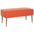 thumbnail image 1 of SAFAVIEH Levi Classic Solid Upholstered Bench, Burnt Orange, 1 of 5