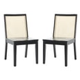 thumbnail image 1 of SAFAVIEH Levy Dining Chair, Black/Natural, Set of 2 (18.3 in. W x 23.3 in. D x 34.6 in. H), 1 of 13
