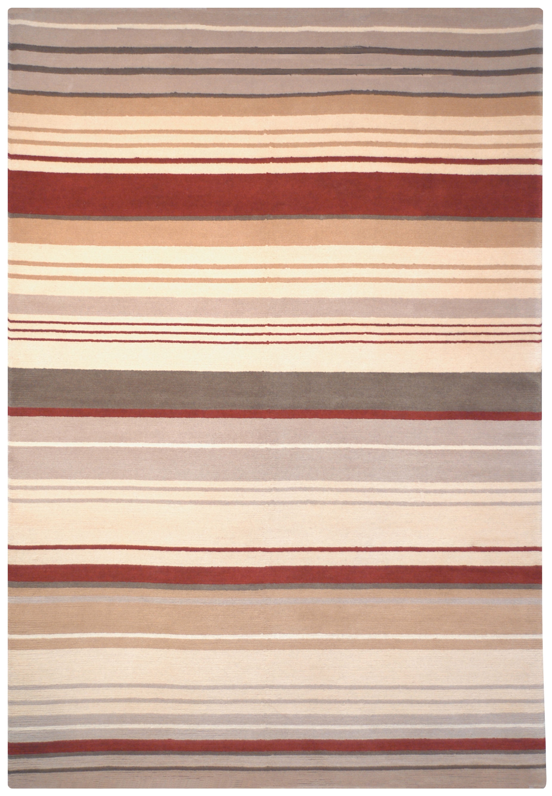 Lexington Beige Hand-Knotted Wool 8' x 10' Rug
