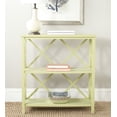 thumbnail image 1 of SAFAVIEH Liam Duo X-Back 2 Tier Open Bookcase, Split Pea, 1 of 4