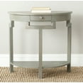 thumbnail image 1 of SAFAVIEH Liana Solid Rustic Demilune Console with Storage Drawer, French Grey, 1 of 5