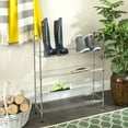 thumbnail image 1 of SAFAVIEH Lidia Chrome Wire Adjustable Shoe Rack Chrome, 1 of 5