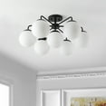 thumbnail image 1 of Safavieh 12.25" Camdyn Modern Iron Flush Mount Lights, Black, 1 of 7