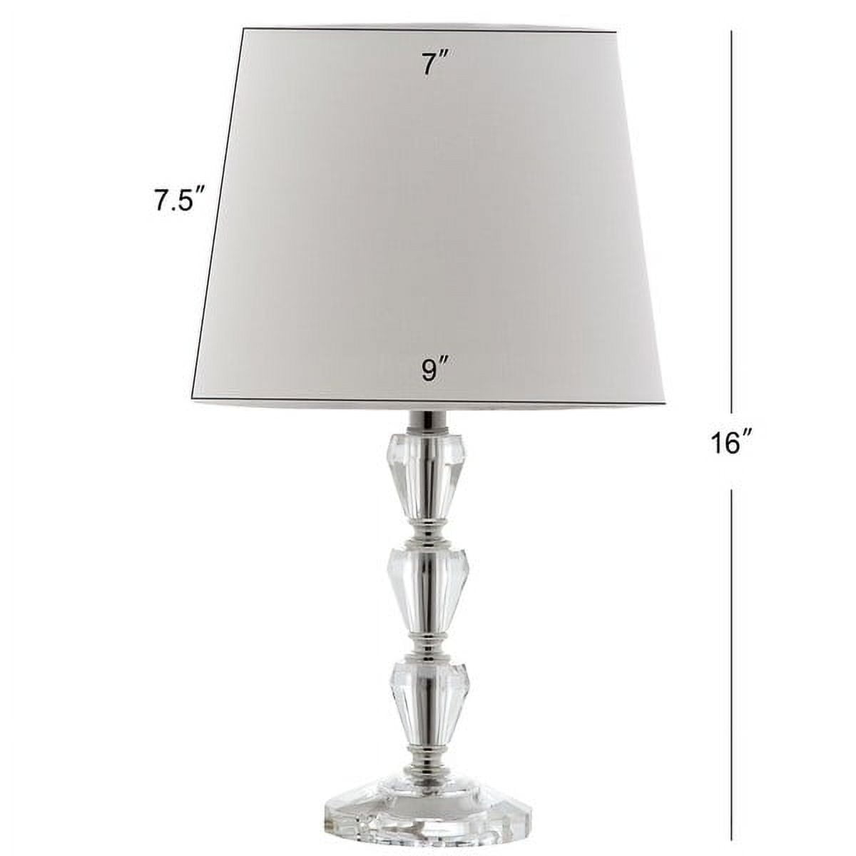 Set of 2 Modern Adjustable Tiered Crystal Orb Table Lamps - Clear White