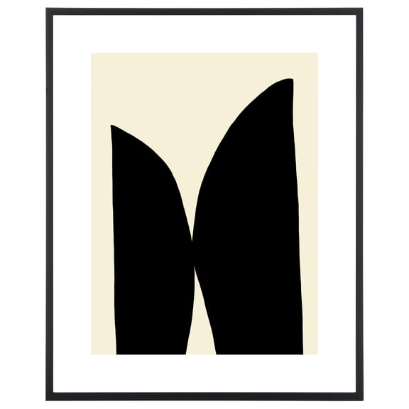 SAFAVIEH Like Minds 24 in. x 30 in. Framed Wall Art, Antique Ivory/Black