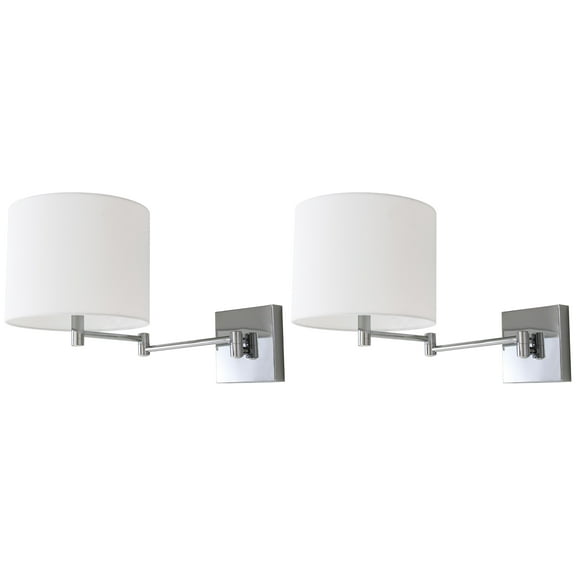 SAFAVIEH Lillian 12 in. High Wall Sconce, Chrome, Set of 2