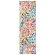 SAFAVIEH Lillian Camille Abstract Runner Rug, Blue/Yellow, 2'2" x 5'