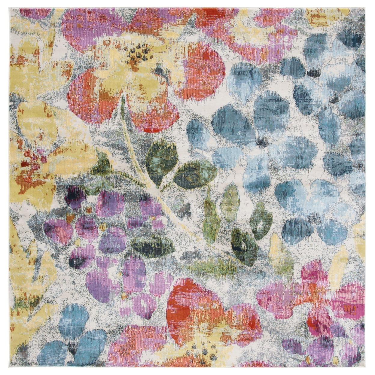 SAFAVIEH Lillian Collection LLN360A Blue / Yellow Rug - Walmart.com